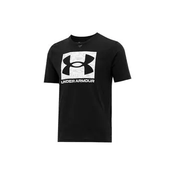 Мужская тренировочная футболка с короткими рукавами и большим логотипом Under Armour, черные 1361673-001 L