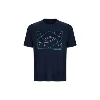 Мужская тренировочная футболка с круглым вырезом Under Armour Velocity, темно-синяя 1377141-408 M