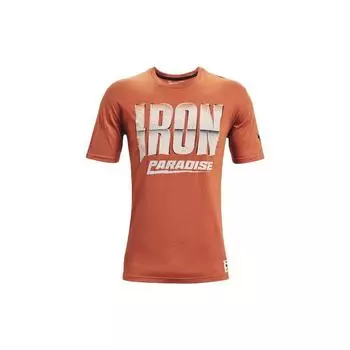 Мужская тренировочная футболка Under Armour Project Rock Dare To Fail с графическим рисунком, оранжевые 1363557-843 M