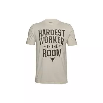 Мужская тренировочная футболка Under Armour Project Rock Graphic Print, топы Summit, белая 1357190-110 XL