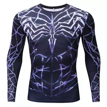 Мужская тренировочная компрессионная рубашка с длинным рукавом для бега, спортивная одежда для спорта на открытом воздухе, мужская одежда S