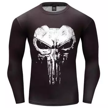 Мужская тренировочная компрессионная рубашка с длинным рукавом для бега, спортивная одежда для спорта на открытом воздухе, мужская одежда S