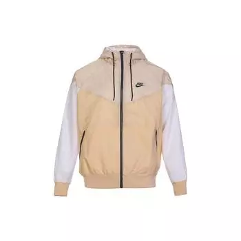 Мужская тренировочная куртка Nike Sportswear Windrunner с логотипом цветных блоков и капюшоном цвета хаки DA0002-268 M
