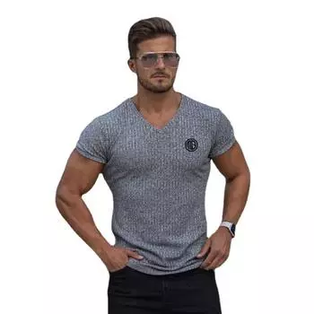 Мужская трикотажная футболка для бодибилдинга и фитнеса Do The Work с черными полосками, летняя брендовая модная повседневная дышащая футболка с рисунком M чёрный