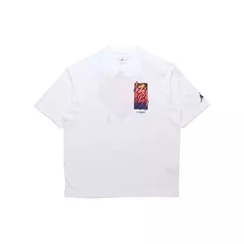 Мужская трикотажная футболка с круглым вырезом с принтом Jordan Dri-FIT Zion, белые топы DH0593-100 XXXL