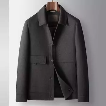 Мужская трикотажная шерстяная куртка осень-зима с лацканами, утолщенная легкая роскошная деловая повседневная теплая куртка 170