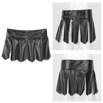 Мужская юбка с кисточками из искусственной кожи, костюм римского гладиатора, комплект нижнего белья, юбка, нарядное платье, бальный костюм, мини-юбка M