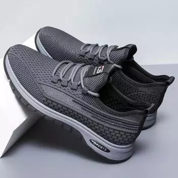 Мужская удобная, модная, дышащая повседневная обувь на мягкой подошве 39 серый