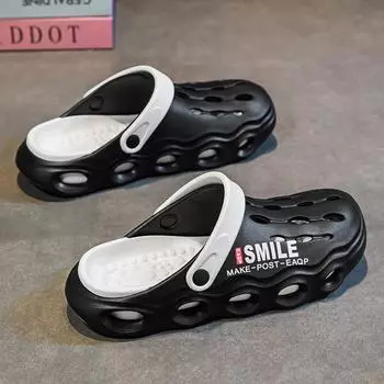 Мужская удобная модная повседневная обувь с круглым носком и толстой подошвой, подходящая по цвету, с отверстиями, дышащая мужская обувь с дышащей сумкой 40