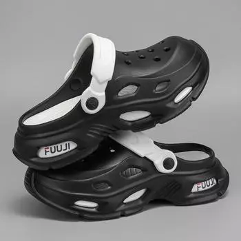 Мужская удобная модная повседневная обувь с круглым носком и толстой подошвой, подходящая по цвету, с отверстиями, дышащая мужская обувь с дышащей сумкой 40