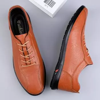 Мужская удобная повседневная обувь из натуральной кожи, мужские оксфордские туфли высшего качества, обувь для вождения, кроссовки люксового бренда, походная обувь 36