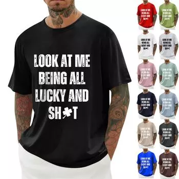 Мужская ул.. Футболка с принтом Патрика, мужская, свободная, повседневная, с коротким рукавом XL