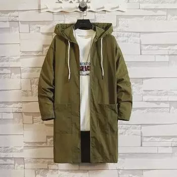 Мужская ультратонкая дышащая быстросохнущая ветровка из ледяного шелка: Летняя солнцезащитная куртка с капюшоном в корейском стиле. Medium чёрный