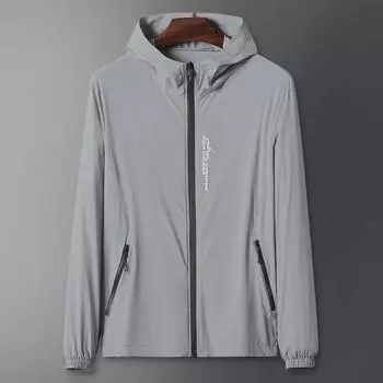 Мужская ультратонкая дышащая куртка с защитой от ультрафиолета для занятий спортом на открытом воздухе и рыбалки M [85-105 lbs]
