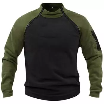 Мужская уличная куртка, одежда для охоты, теплый флисовый пуловер на молнии, мужское ветрозащитное пальто на весну и зиму, термобелье XXXXL