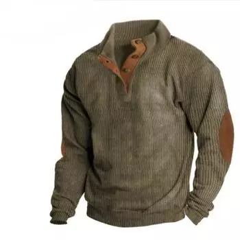 Мужская уличная куртка вельветовая S армия зеленый