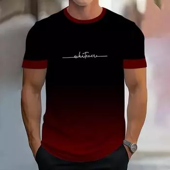 Мужская уличная мода с круглым вырезом и короткими рукавами футболка с 3D-принтом свежая повседневная футболка S