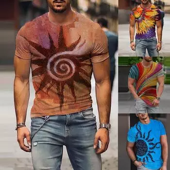 Мужская уличная мускулистая футболка с коротким рукавом и принтом, модная модная футболка