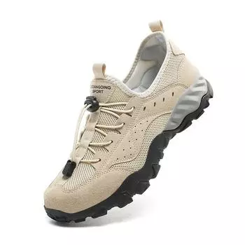 Мужская уличная походная обувь, повседневная обувь с сеткой, большие размеры 39–48 39 чёрный