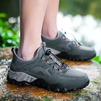 Мужская уличная походная обувь, повседневная обувь с сеткой, большие размеры 39–46 39 чёрный
