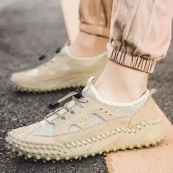 Мужская уличная повседневная обувь с дышащей сеткой 39 серый