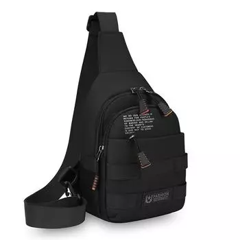 Мужская уличная сумка через плечо Легкая наплечная сумка Деловая сумка-мессенджер чёрный
