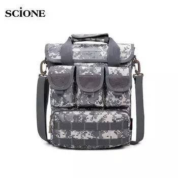 Мужская уличная тактическая сумка Molle Messenger Сумки Военная камуфляжная сумка для ноутбука на одно плечо чёрный