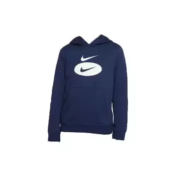 Мужская уличная толстовка с капюшоном Nike Sportswear Midnight Navy/Cool Grey/Sail DM8097-410 L