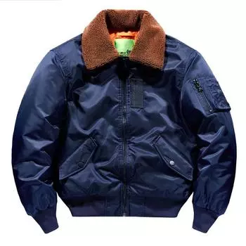 Мужская универсальная повседневная куртка с воротником-стойкой, куртка пилота MA1, мужская бейсбольная куртка со свободными лацканами M чёрный