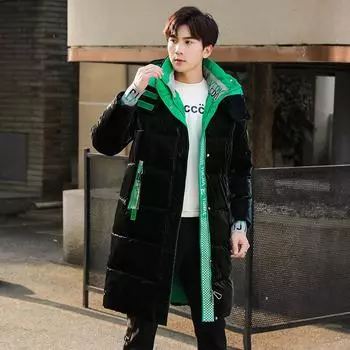 Мужская утепленная верхняя одежда больших размеров для осени и зимы, спортивная и повседневная, теплая куртка на молнии средней длины 3XL белый