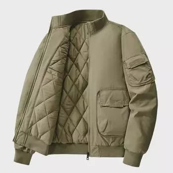 Мужская утолщенная бейсбольная рабочая куртка с несколькими карманами в стиле ретро для осени и зимы 5XL