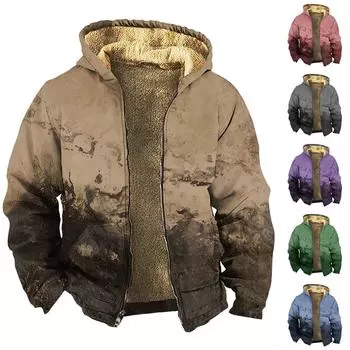 Мужская утолщенная куртка на пуговицах с двойным карманом и карманной вставкой, хлопковая куртка L синий