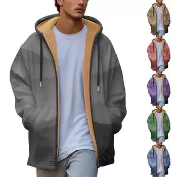 Мужская утолщенная куртка на пуговицах с двойным карманом и карманной вставкой, хлопковая куртка XL хаки