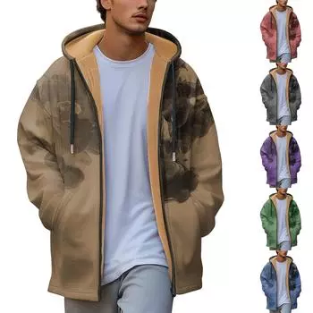 Мужская утолщенная куртка на пуговицах с двойным карманом и карманной вставкой, хлопковая куртка XXXXL