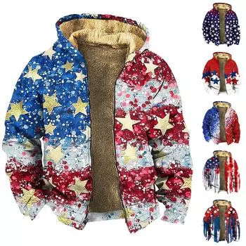 Мужская утолщенная куртка на пуговицах с двойным карманом и карманной вставкой, хлопковая куртка L синий