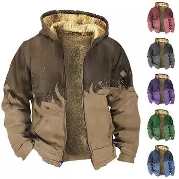 Мужская утолщенная куртка на пуговицах с двойным карманом и карманной вставкой, хлопковая куртка M синий