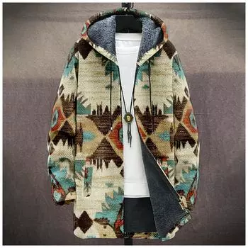 Мужская утолщенная куртка на пуговицах с двойным карманом и карманной вставкой, хлопковая куртка M