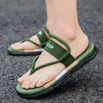 Мужская верхняя одежда лето 2025 года, повседневные пляжные сандалии с нескользящей подошвой и дезодорантом, шлепанцы двойного назначения 39 чёрный