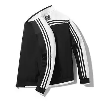 Мужская верхняя одежда, повседневный бейсбольный костюм, облегающая куртка, универсальная куртка M чёрный