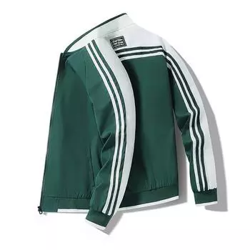 Мужская верхняя одежда, повседневный бейсбольный костюм, облегающая куртка, универсальная куртка M зелёный