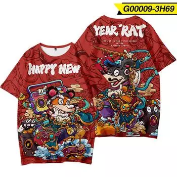 Мужская весенне-летняя повседневная футболка с принтом «Танец дракона и льва» и 3D нематериального культурного наследия Китая S чёрный