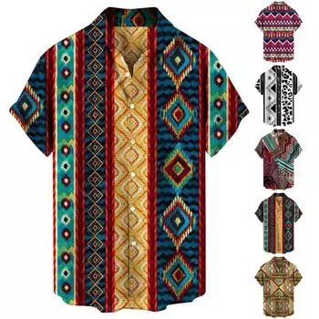 Мужская весенне-летняя повседневная мужская рубашка с гавайским отворотом и коротким рукавом с рисунком, мужской топ L темно-фиолетового