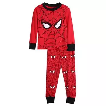 Мужская весенне-осенняя домашняя одежда для маленьких детей, детская пижама с длинными рукавами