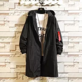 Мужская весенне-осенняя куртка с капюшоном, легкая повседневная ветровка, солнцезащитная куртка больших размеров 5XL