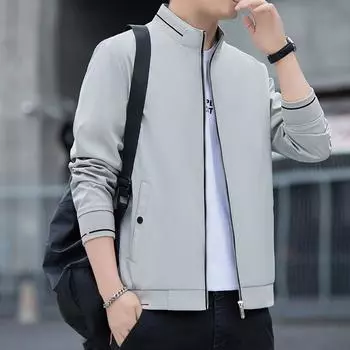 Мужская весенне-осенняя куртка с воротником-стойкой больших размеров, деловая повседневная куртка, офисная куртка 8XL