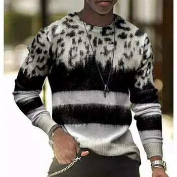 Мужская весенне-осенняя модная футболка с 3d принтом и уличным принтом, забавная креативная дышащая футболка с длинным рукавом и круглым вырезом, 6xl S