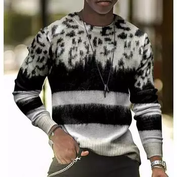 Мужская весенне-осенняя модная футболка с 3d принтом и уличным принтом, забавная креативная дышащая футболка с длинным рукавом и круглым вырезом, 6xl S