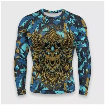 Мужская весенне-осенняя модная уличная футболка с 3D-принтом и круглым вырезом, с длинным рукавом, свободная дышащая футболка больших размеров L