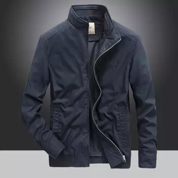 Мужская весенне-осенняя новая куртка мужская повседневная модная тенденция удобная куртка с воротником-стойкой куртка мужская модная L