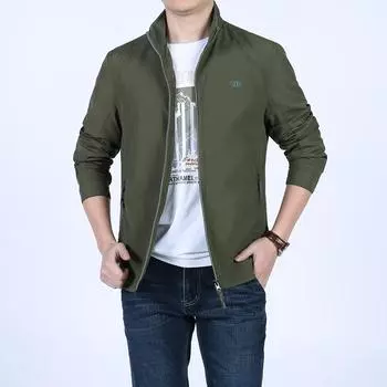 Мужская весенне-осенняя новая куртка повседневная модная деловая куртка большого размера с воротником-стойкой M